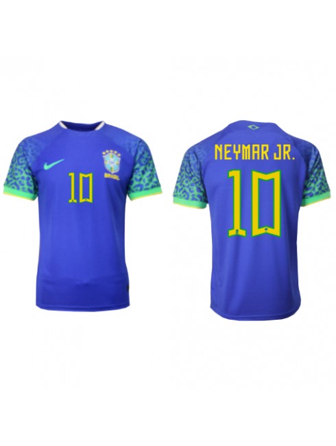 Brasilien Neymar Jr #10 Replika Borta Kläder VM 2022 Kortärmad